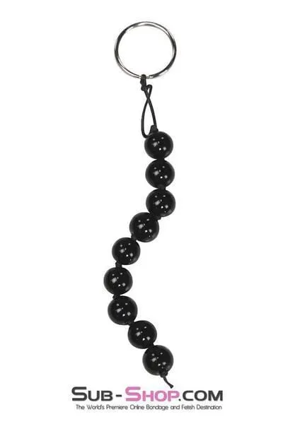 0351DL      Mini Black Anal Beads