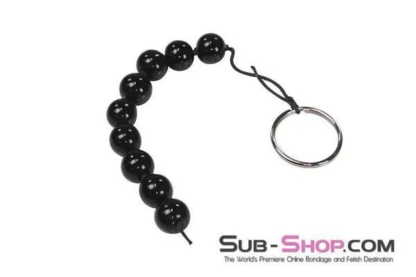 0351DL      Mini Black Anal Beads