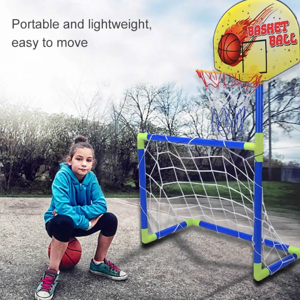 2-In-1 Outdoor Soccer And Basketball Net Hoop For Children Wj-105