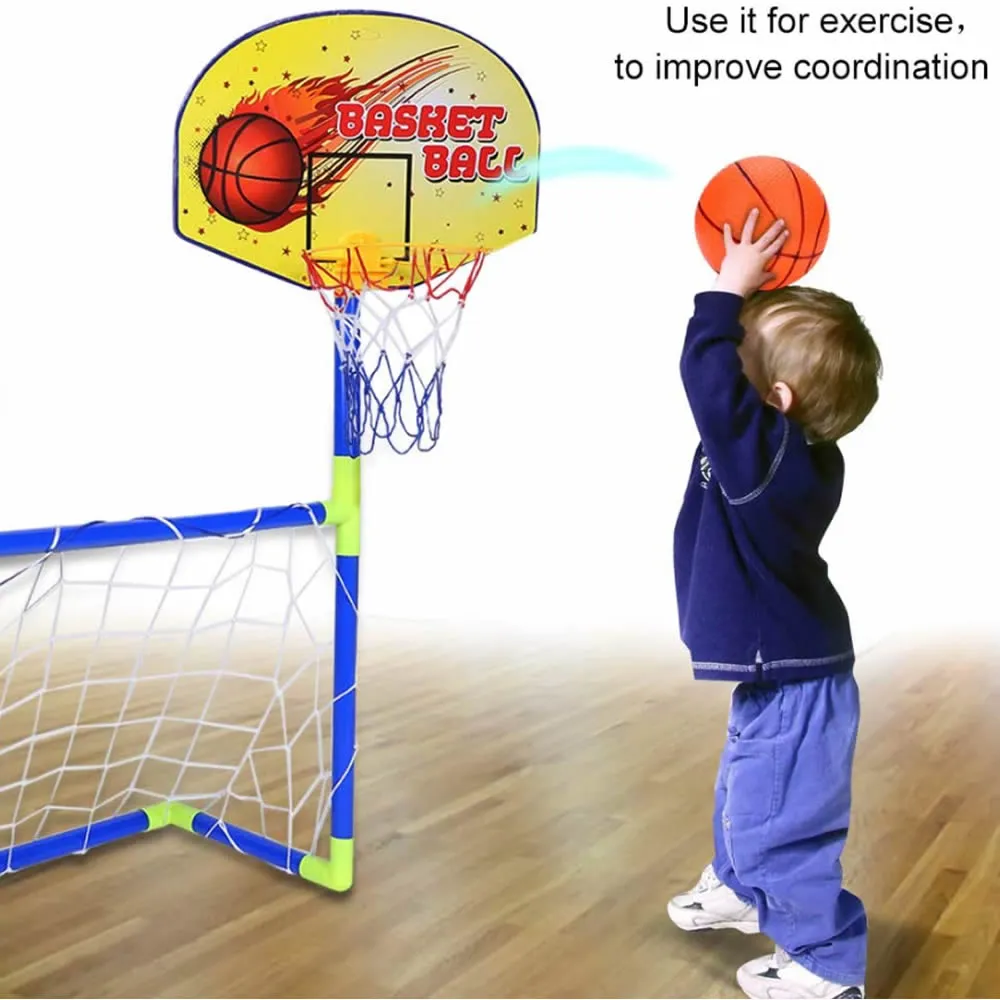 2-In-1 Outdoor Soccer And Basketball Net Hoop For Children Wj-105