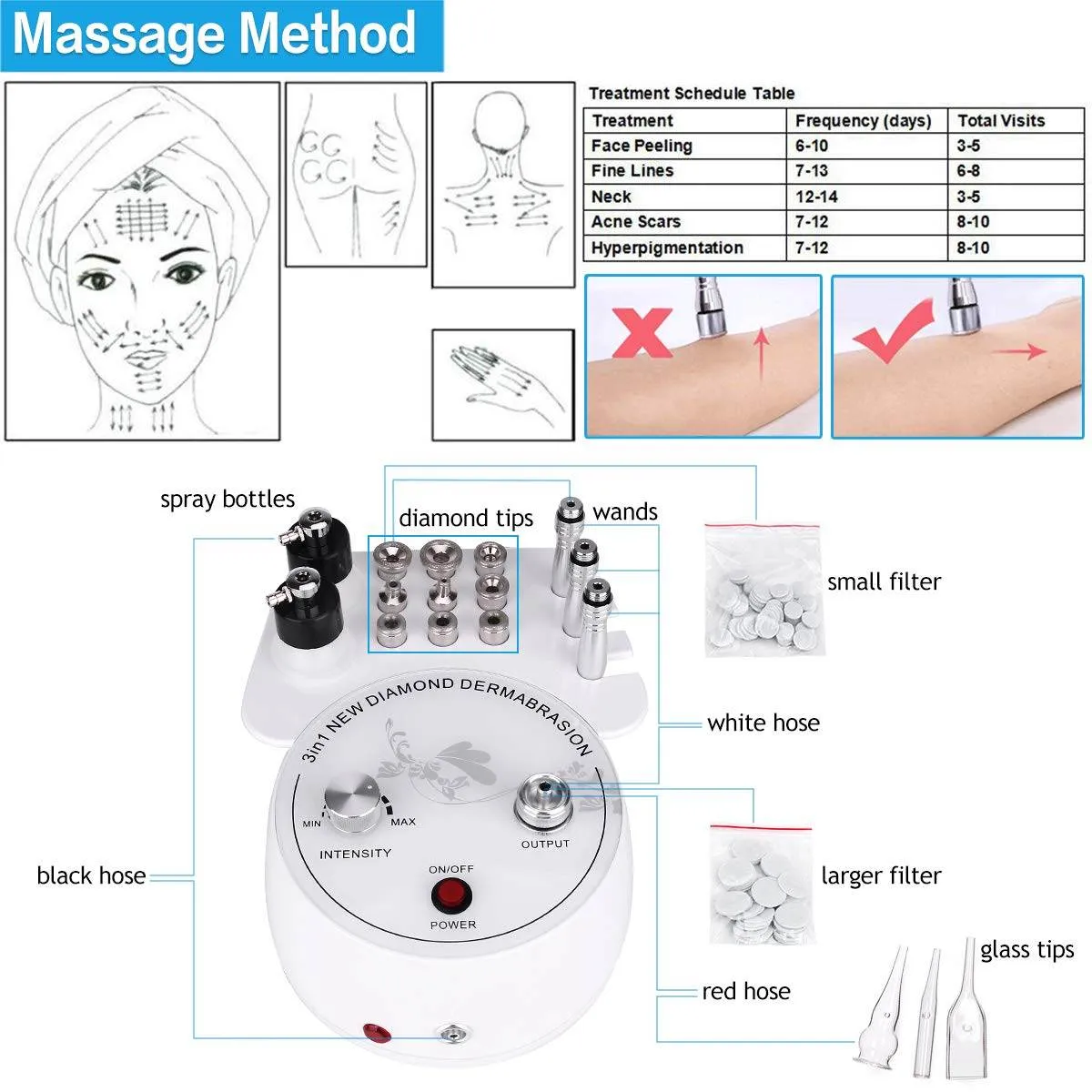 3 in 1 Diamond Microdermabrasion Machine