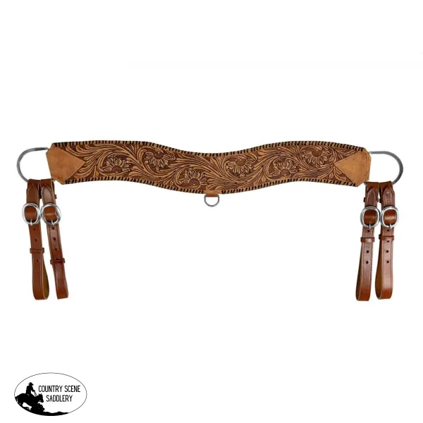 8076 Showman ® Floral tooled leather tripping collar