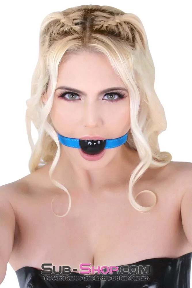 8845MQ      Tantric Blue Strap Beginner Rubber Ball Gag - MEGA Deal