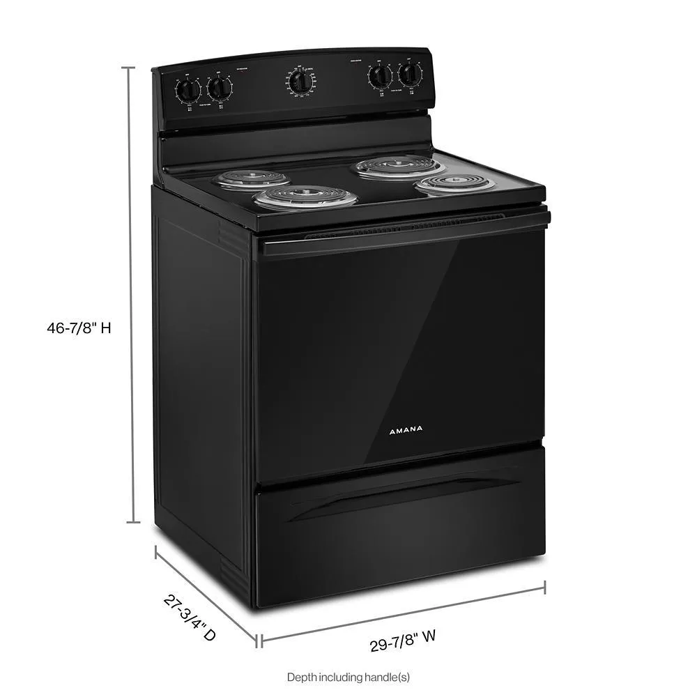 Amana ACR4203MNB Amana® 30-Inch Electric Range With Easy-Clean Glass Door