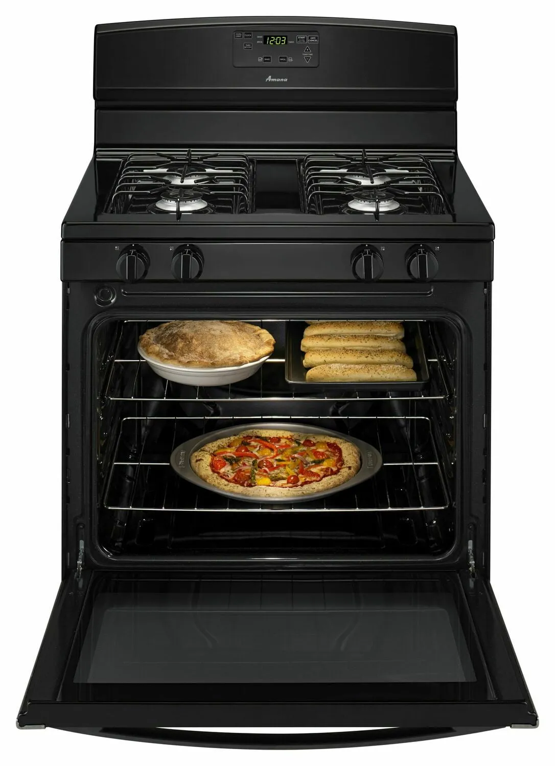 Amana AGR5330BAB 30-Inch Gas Range With Easy Touch Electronic Controls - Black