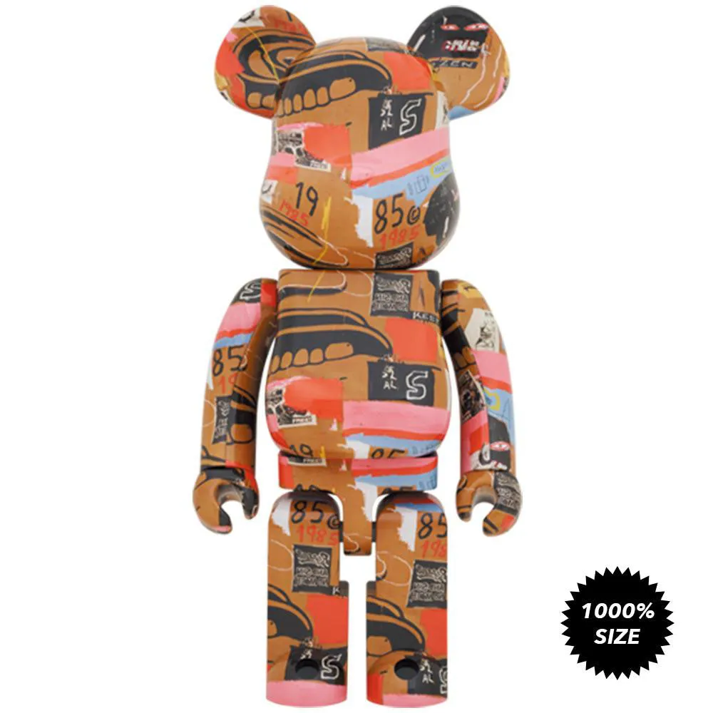 Andy Warhol x Jean-Michel Basquiat #2 1000% Bearbrick by Medicom Toy