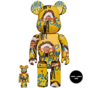 Andy Warhol x Jean-Michel Basquiat #3 100%   400% Bearbrick Set by Medicom Toy