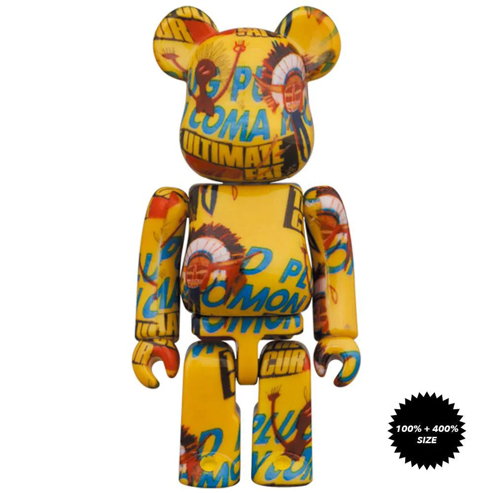 Andy Warhol x Jean-Michel Basquiat #3 100%   400% Bearbrick Set by Medicom Toy