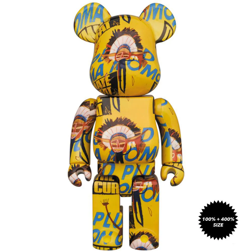 Andy Warhol x Jean-Michel Basquiat #3 100%   400% Bearbrick Set by Medicom Toy