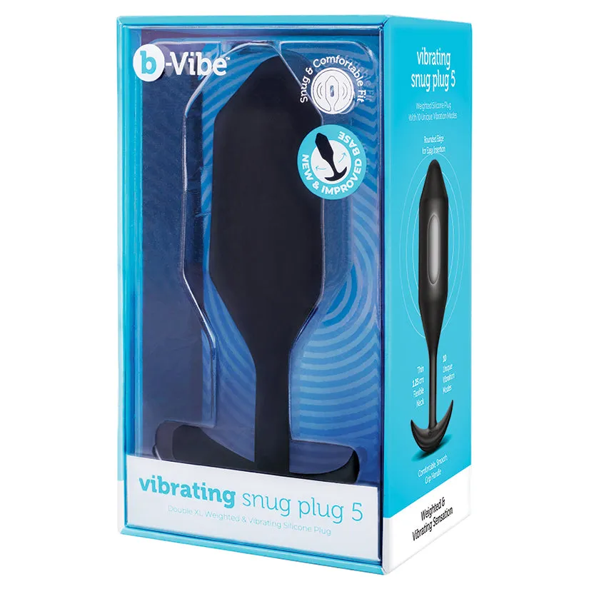 B-Vibe Vibrating Snug Plug-Black XXL