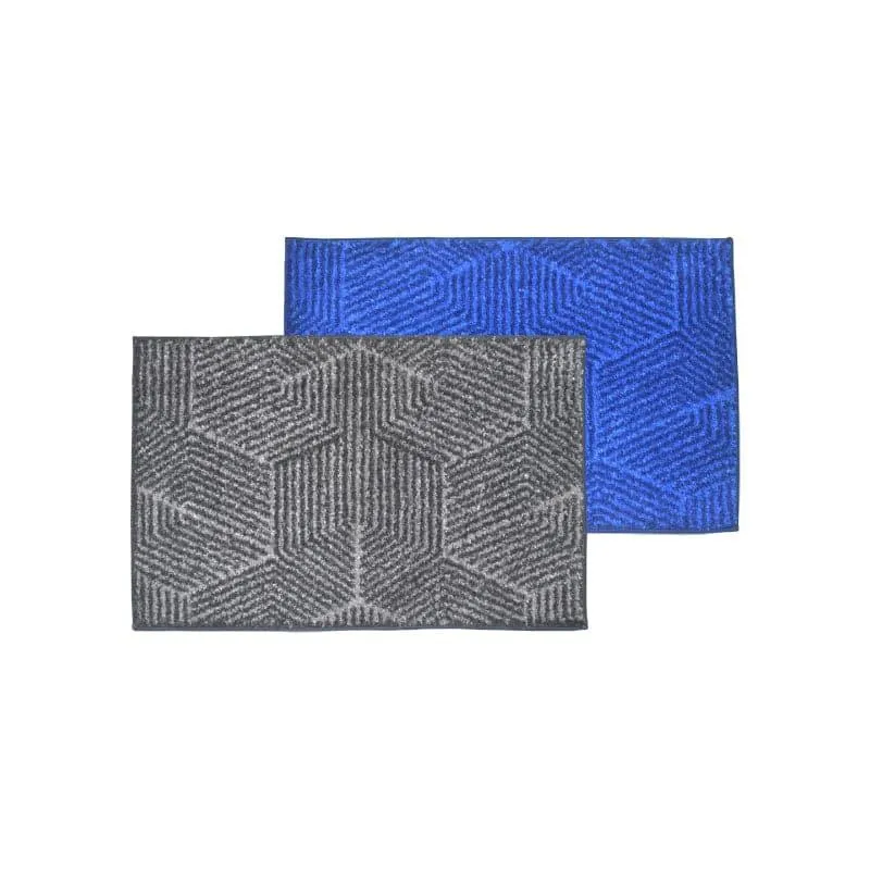 Balzena  Anti Slip Bathmat (Grey & Blue) - Set Of Two