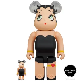 Betty Boop (Black Version) 100%   400% Bearbrick Set by Medicom Toy