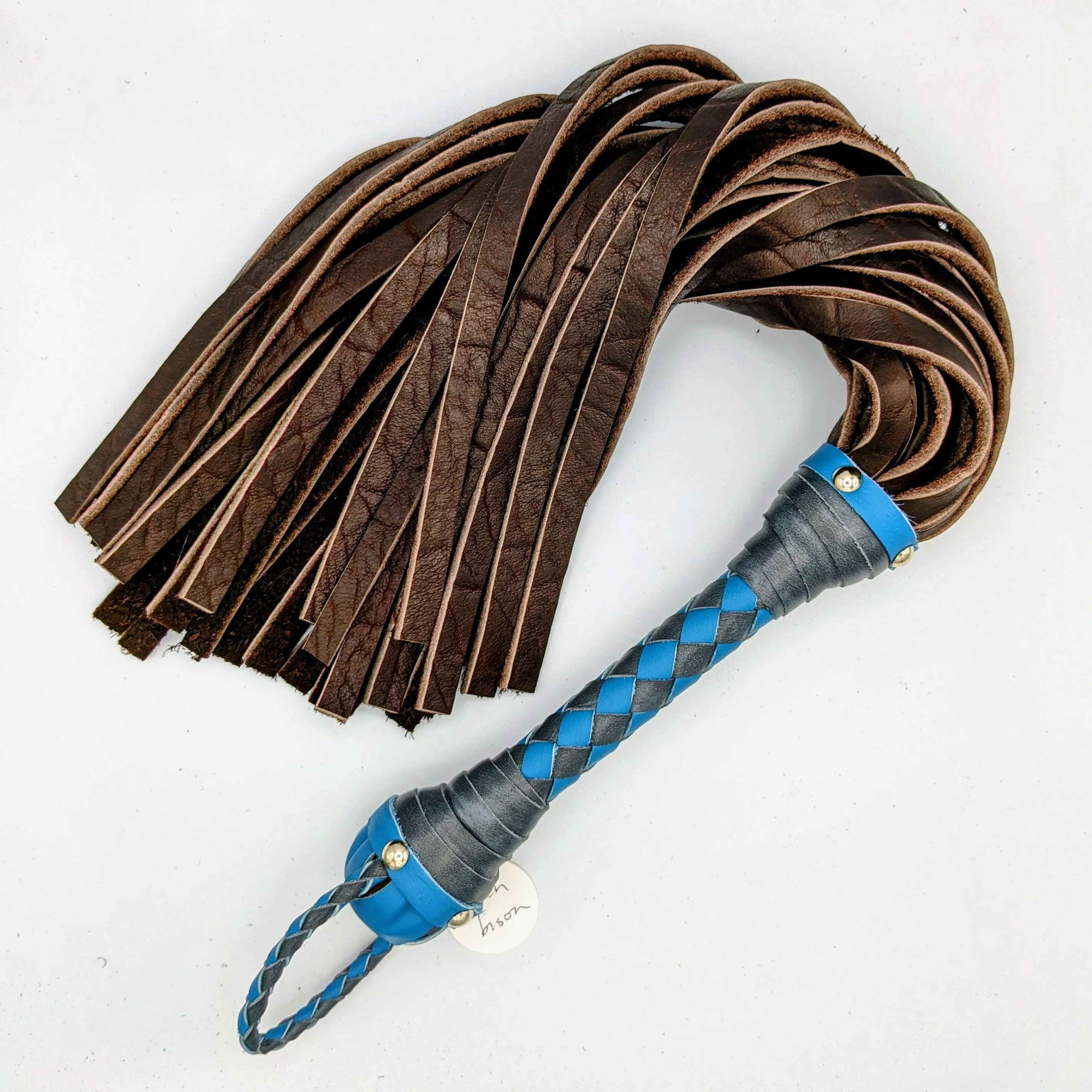 Bison Hide Flogger - Leather Flogger - Custom to order