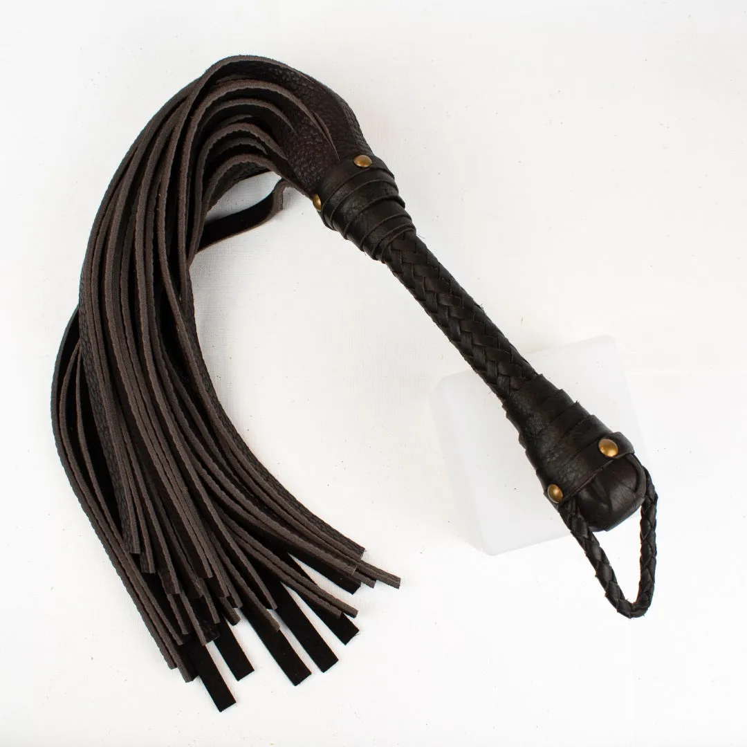 Bison Hide Flogger - Leather Flogger - Custom to order