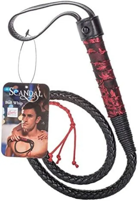 California Exotic ''Scandal'' Bull Whip -Red