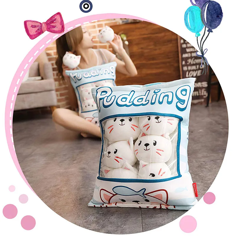 Cat Pudding Snack Pillow