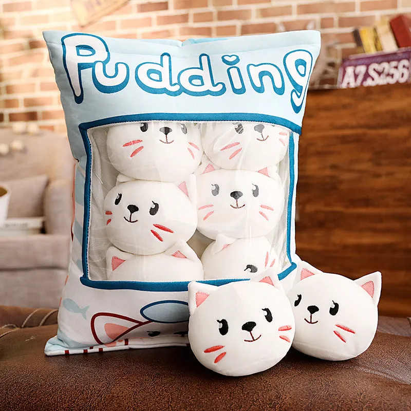 Cat Pudding Snack Pillow