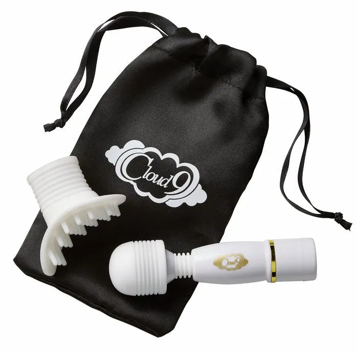 Cloud 9 Pro Sensual Mini Wand WBonus Tip & Travel Pouch White