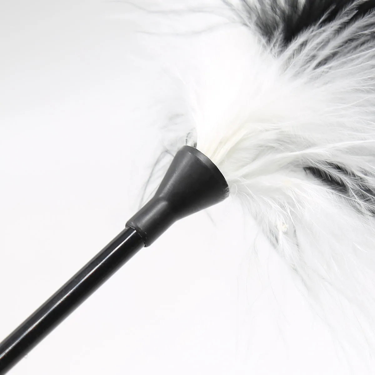 Come Closer Fantasy Feather Crop 2 In 1 | Black and White | Fetish