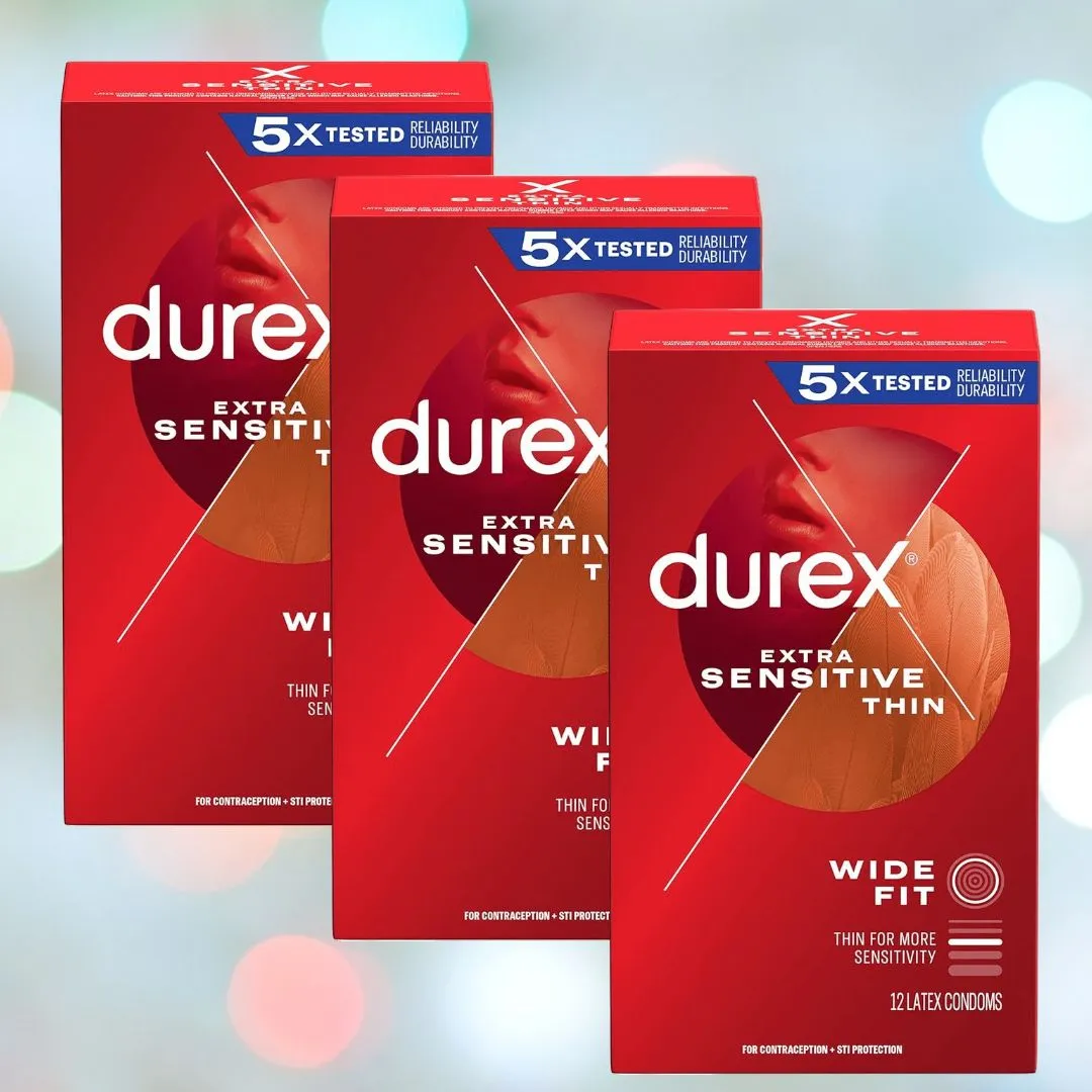 Durex Extra Sensitive "Wide Fit" 60mm Condoms