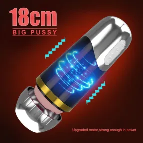 Electric Masturbation Cup 18cm Deep Masturbator Male Pulse Vibrating Soft Silicone Mute Strong Vibration Erotic Sex toys for Men