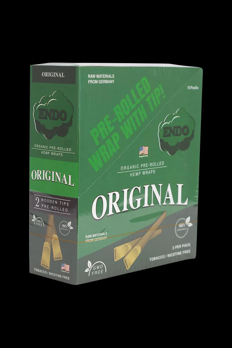 Endo Pre-Rolled Hemp Wraps - 15 Pack