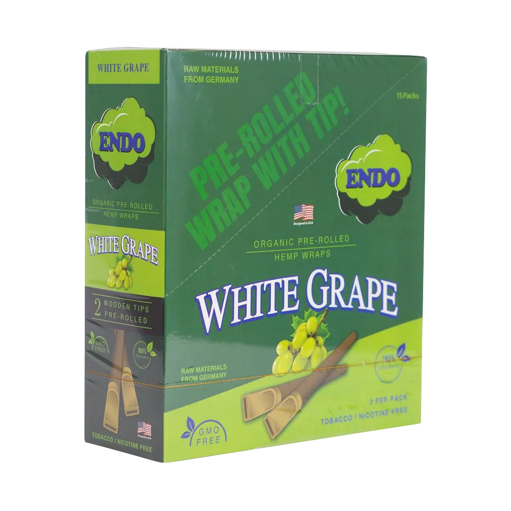 Endo Pre-Rolled Hemp Wraps - 15 Pack