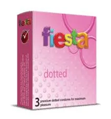 Fiesta Dotted Premium Condoms x3