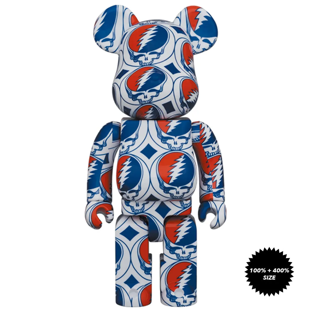 Grateful Dead (Steal Your Face) 100%   400% Bearbrick Set by Medicom Toy