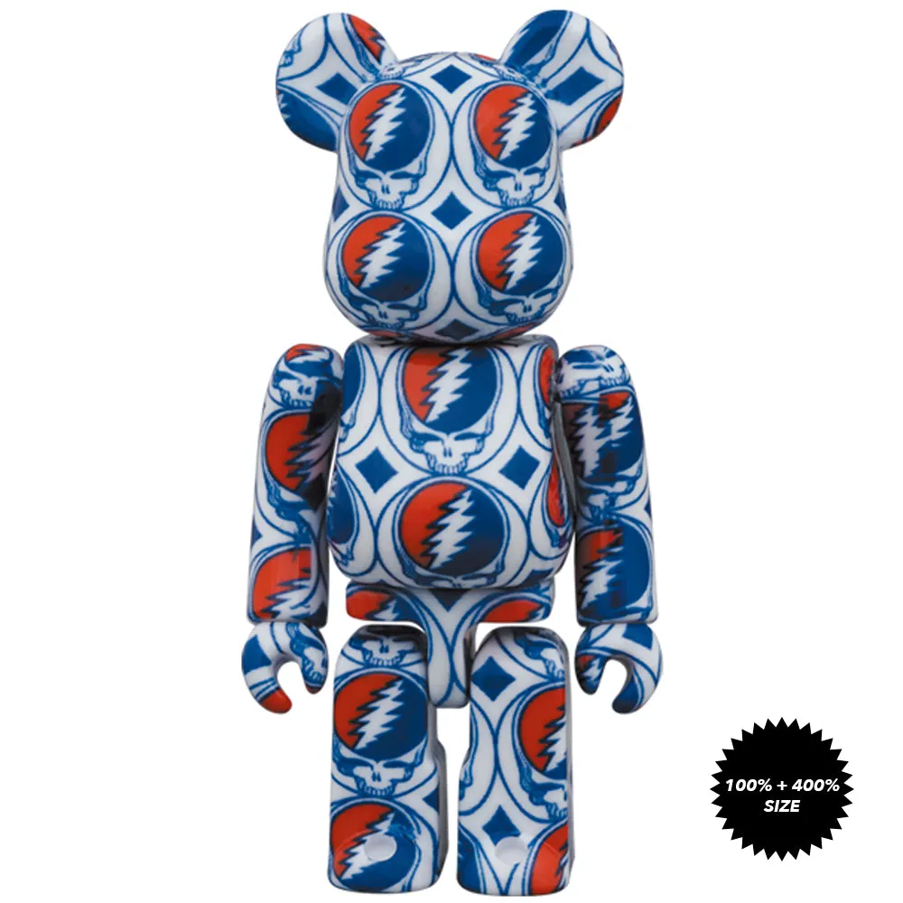 Grateful Dead (Steal Your Face) 100%   400% Bearbrick Set by Medicom Toy