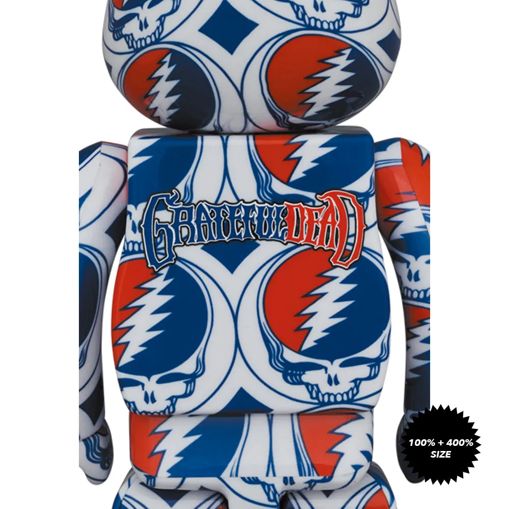 Grateful Dead (Steal Your Face) 100%   400% Bearbrick Set by Medicom Toy