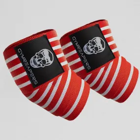 Gymreapers Elbow Wraps - Red/White