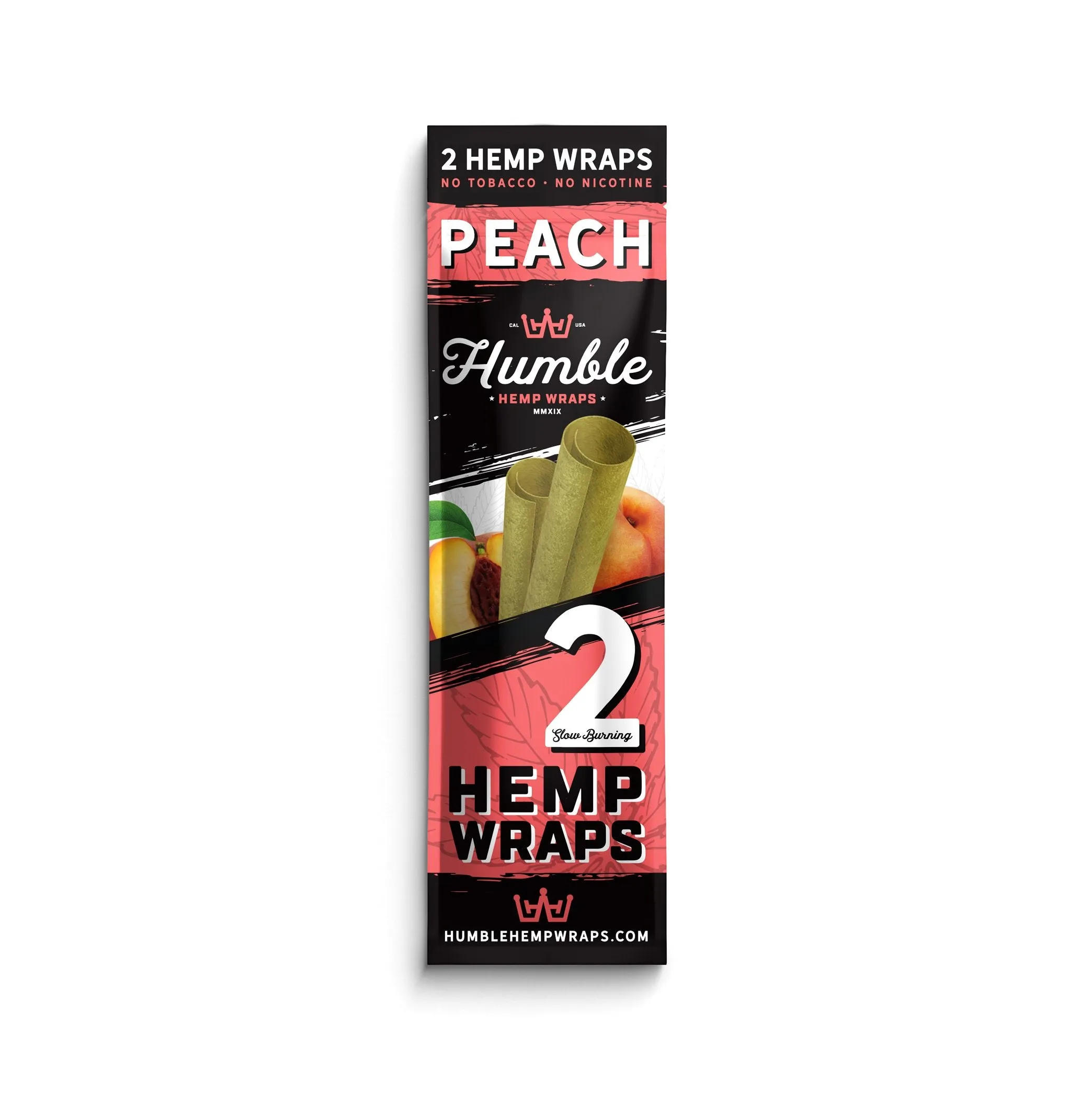 Humble Hemp Wraps - Peach Flavor - 25 Pack