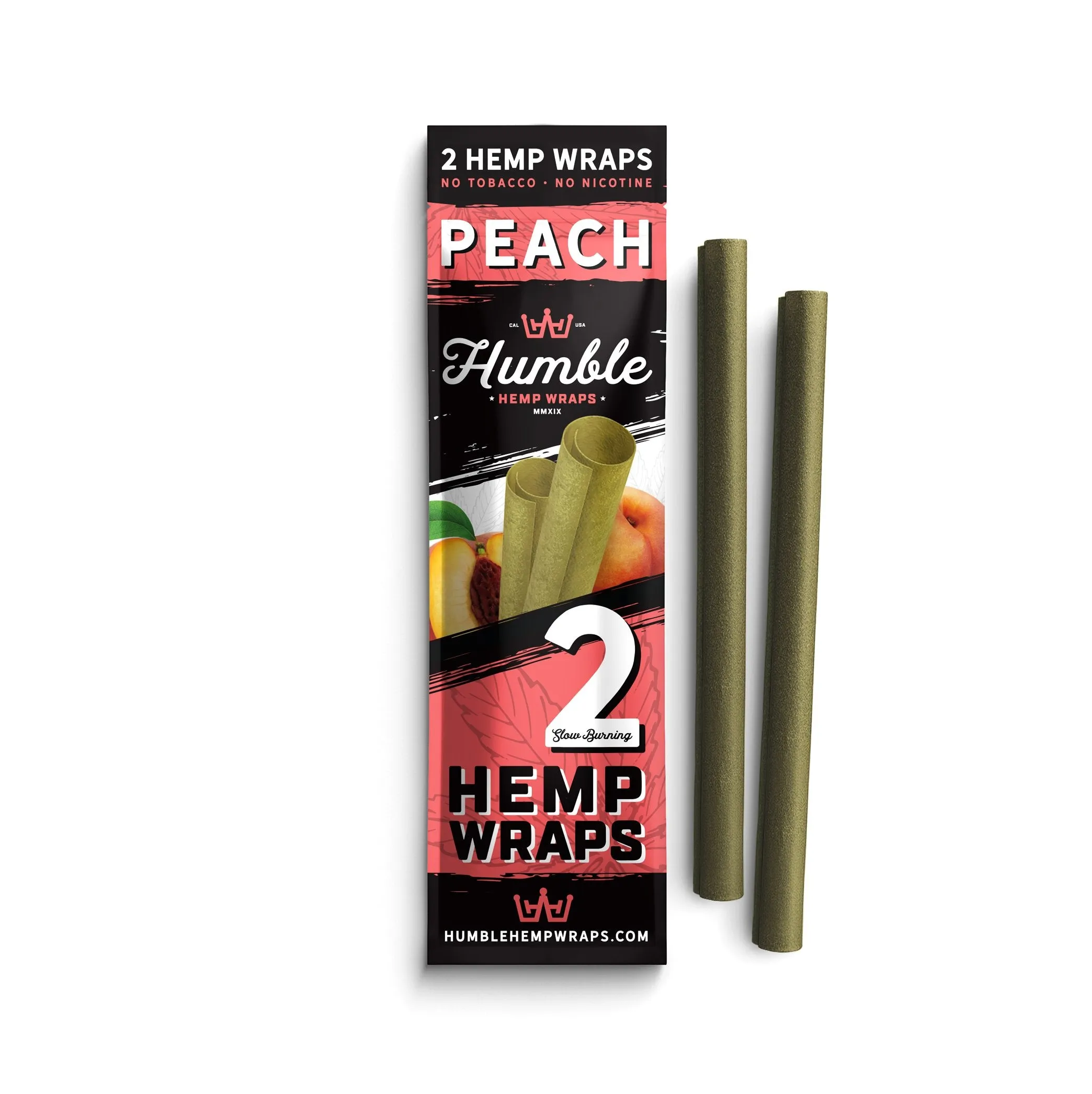 Humble Hemp Wraps - Peach Flavor - 25 Pack