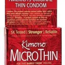 Kimono Microthin Latex Condoms 3Pk