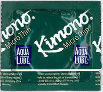 Kimono Microthin With Aqua Lube 3pk