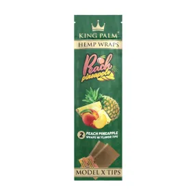 King Palm - Hemp Wraps   Tips - Peach Pineapple - Pack of 2