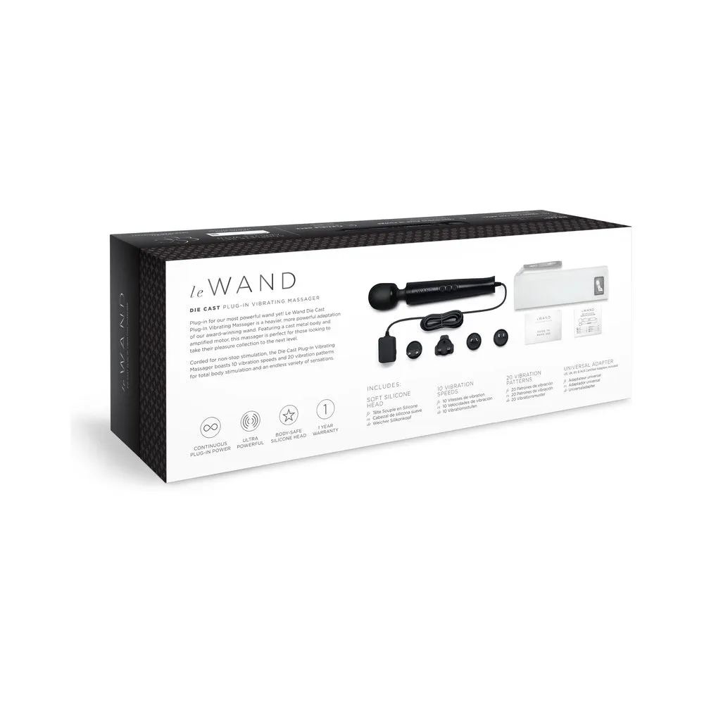 Le Wand Die Cast Plug-In Massager Black