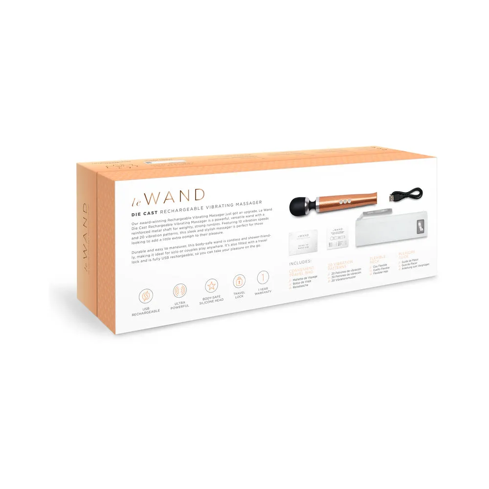 Le Wand Die Cast Rechargeable Massager Rose Gold