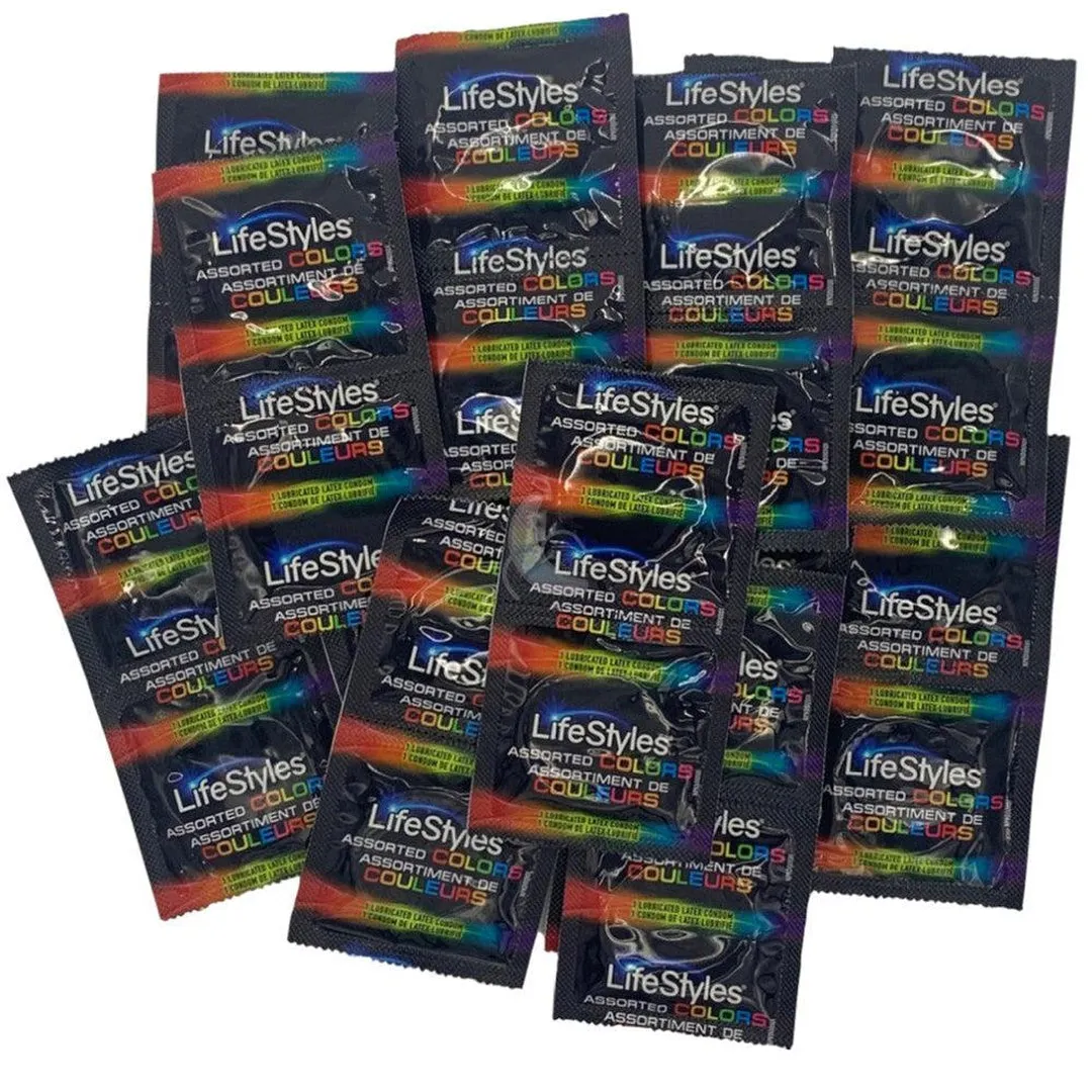 LifeStyles Assorted Colors Lubricated Condoms