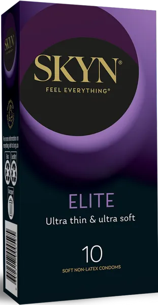 Lifestyles Skyn Elite Straight Shape Smooth Surface Condoms 53mm - Pack of 10