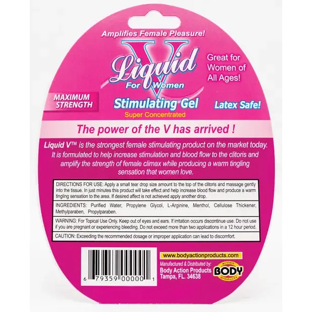 Liquid V Female Stimulant - 10 ml Bottle in Clamshell