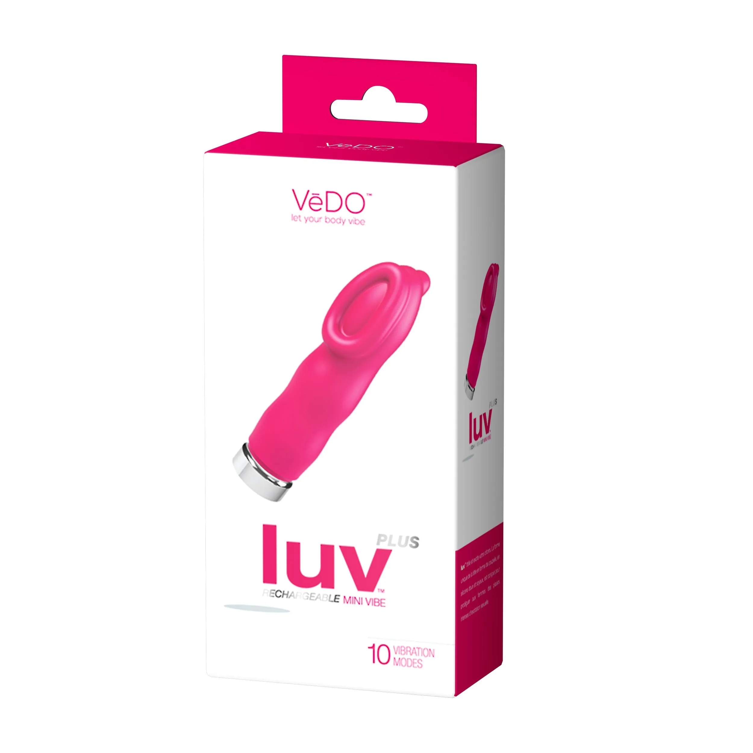 Luv Plus Rechargeable Mini Vibe - Hot in Bed Pink