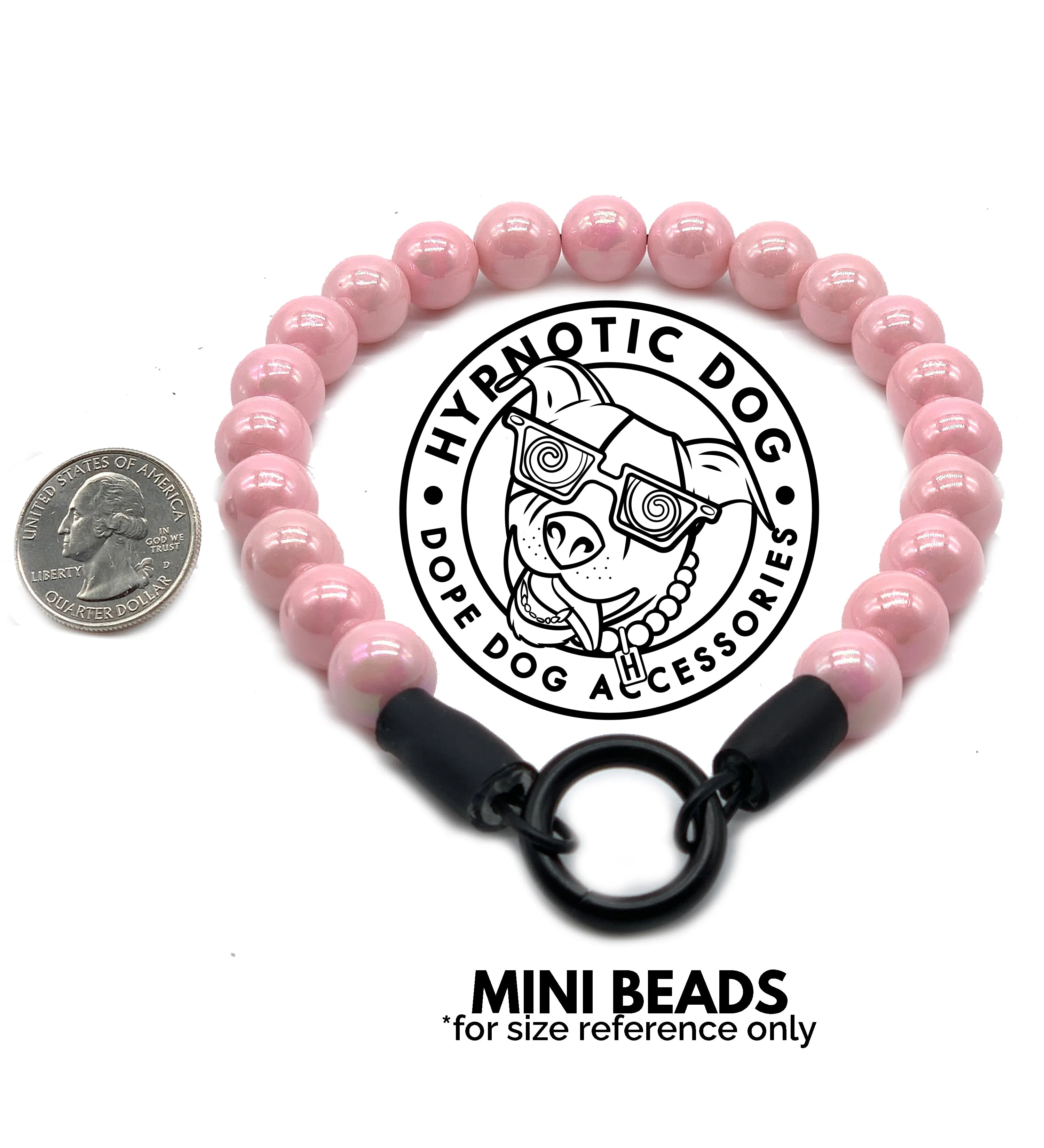 Magenta Disco MINI Acrylic [Small Dog/Cat Bead Collar]