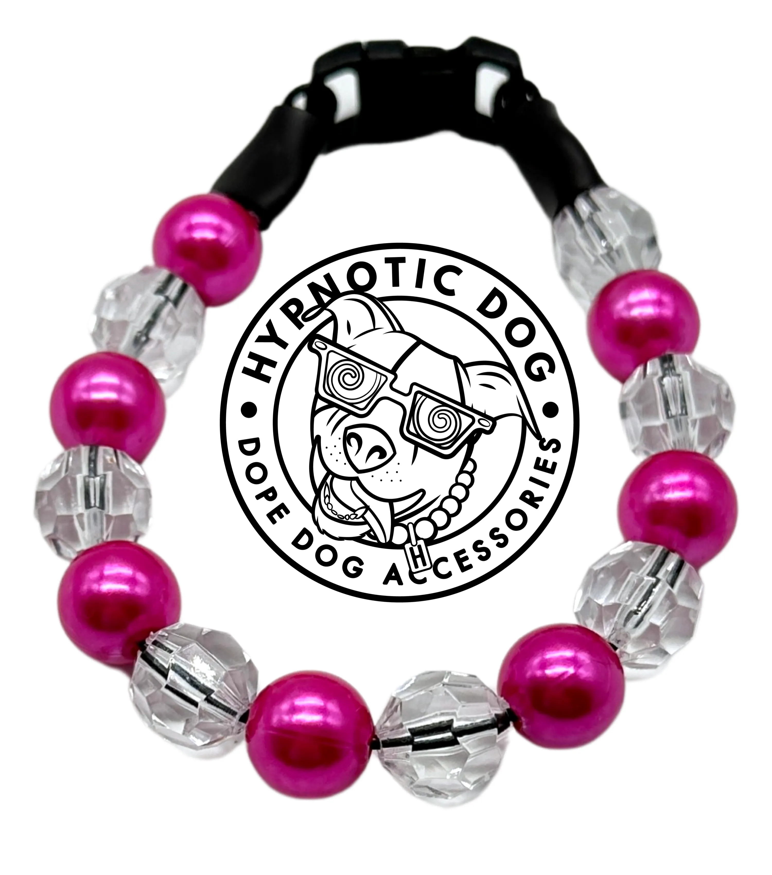 Magenta Disco MINI Acrylic [Small Dog/Cat Bead Collar]