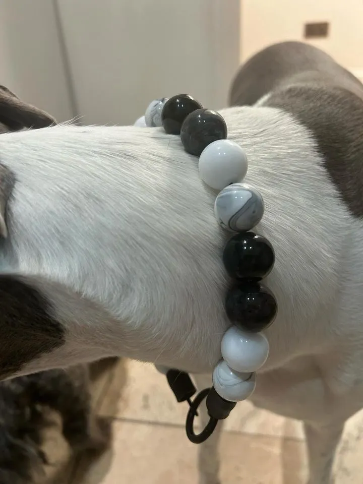 Marble Smoke Bead Collar