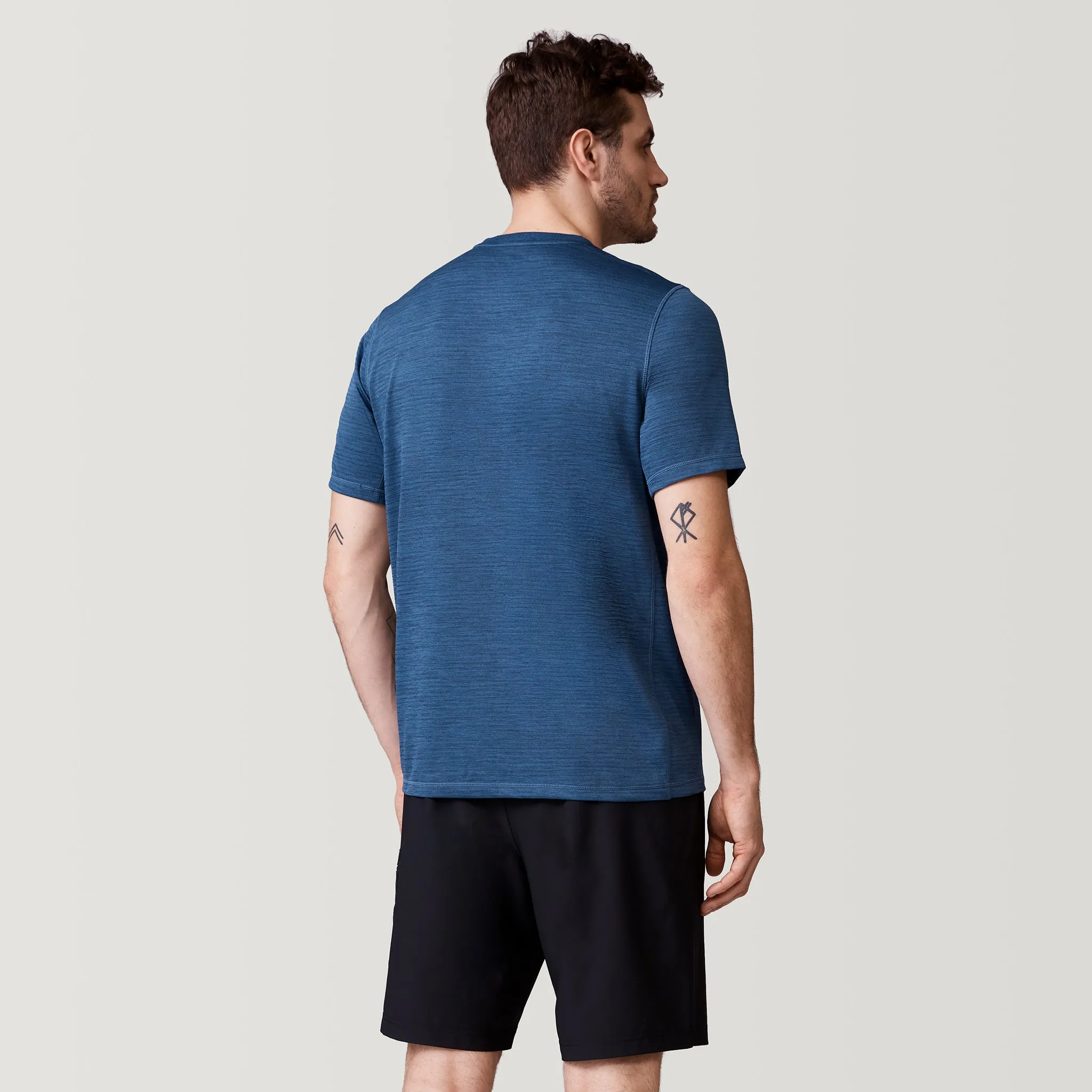 Men's Tech Jacquard Short Sleeve Crew Neck