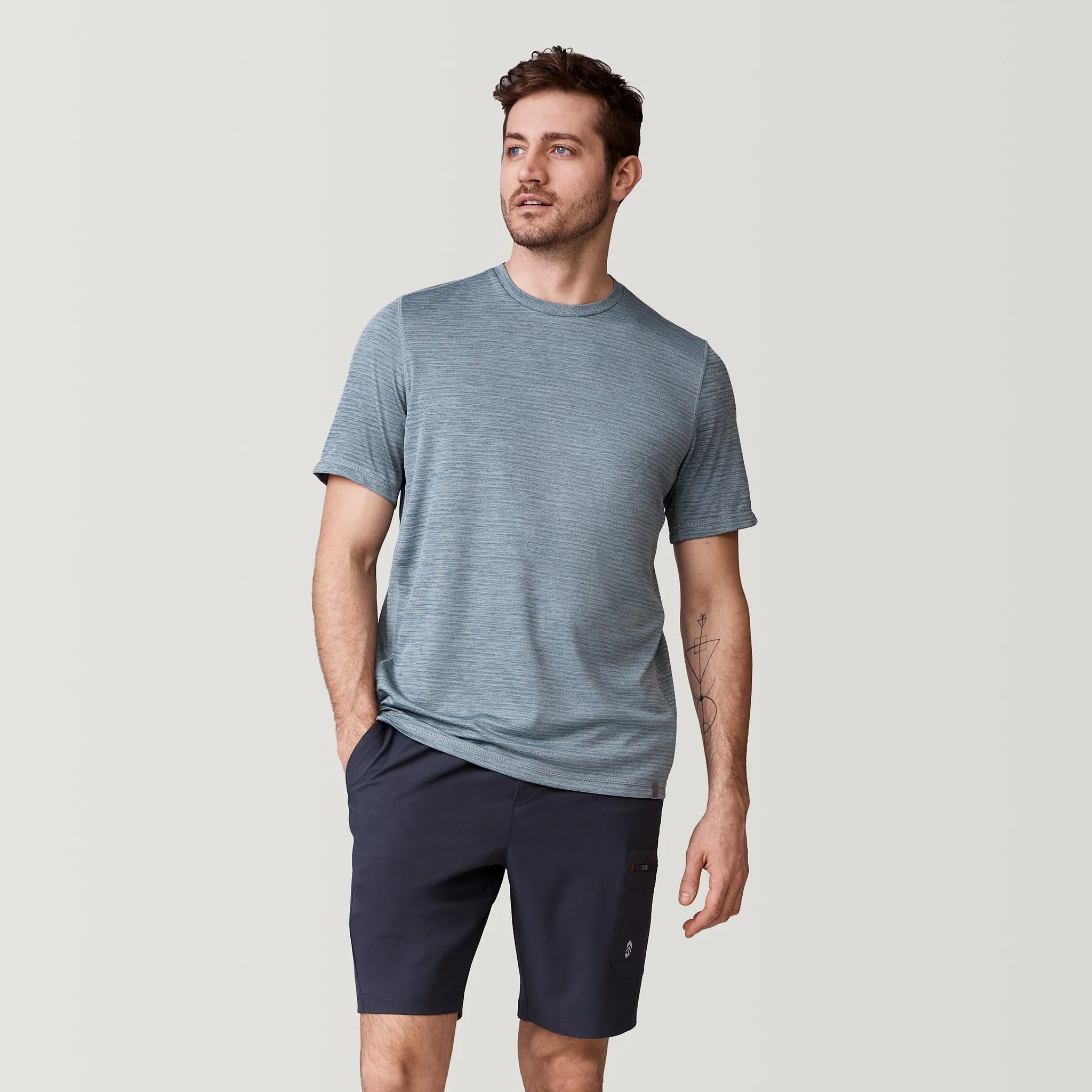 Men's Tech Jacquard Short Sleeve Crew Neck