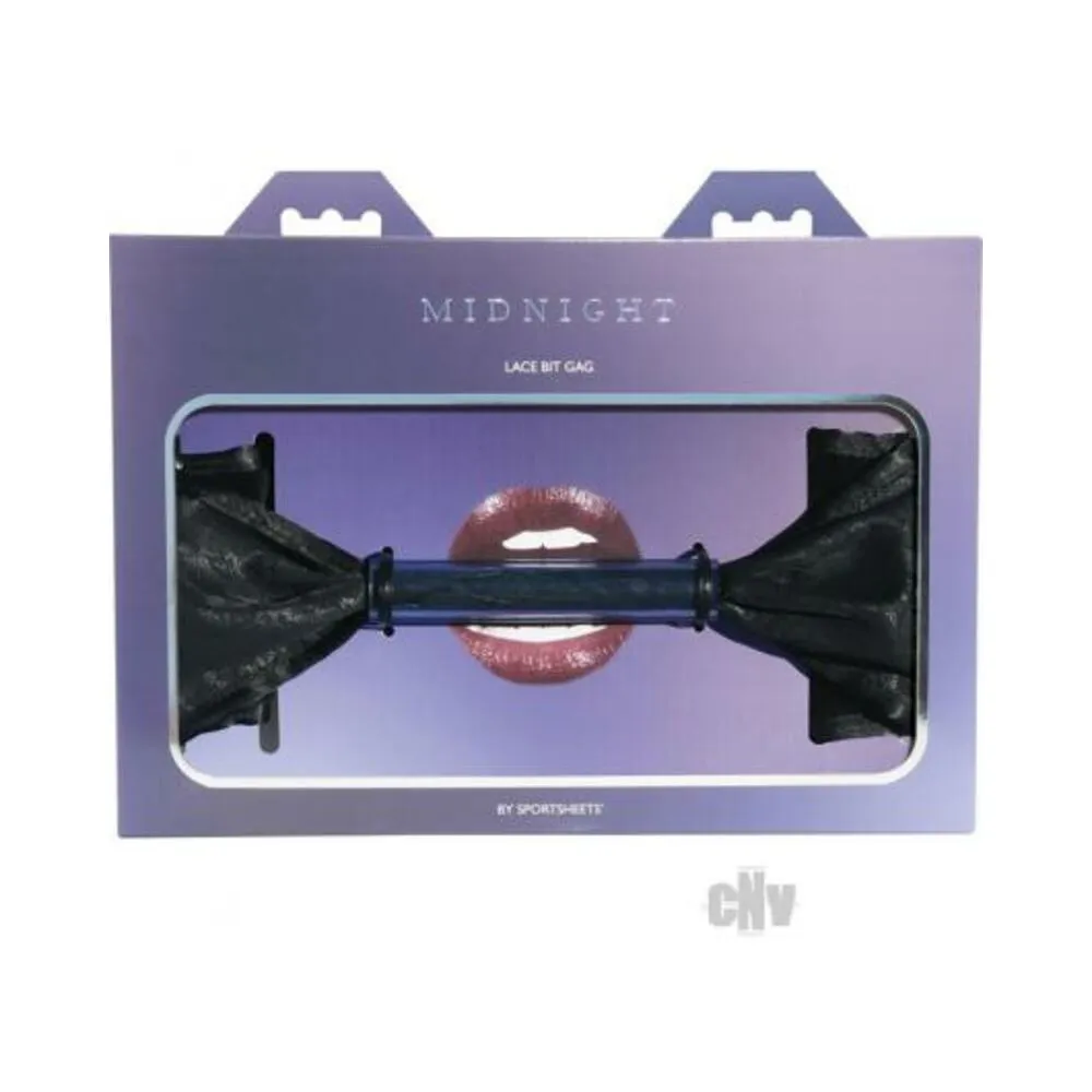 Midnight Lace Bit Gag Black O/S