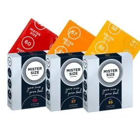 Mister Size Regular Condoms Sampler 3 Boxes x 3